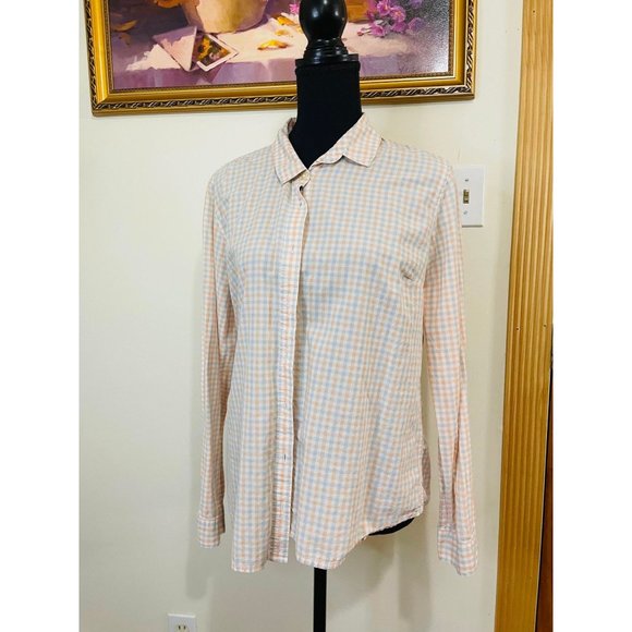 GH Bass & CO Grey & Orange Harvest Custom Graphic Button Down Size L - Picture 4 of 7